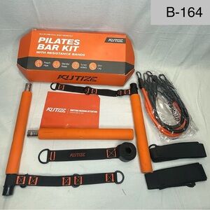 Orange Pilates Bar Kit with Resistance Bands